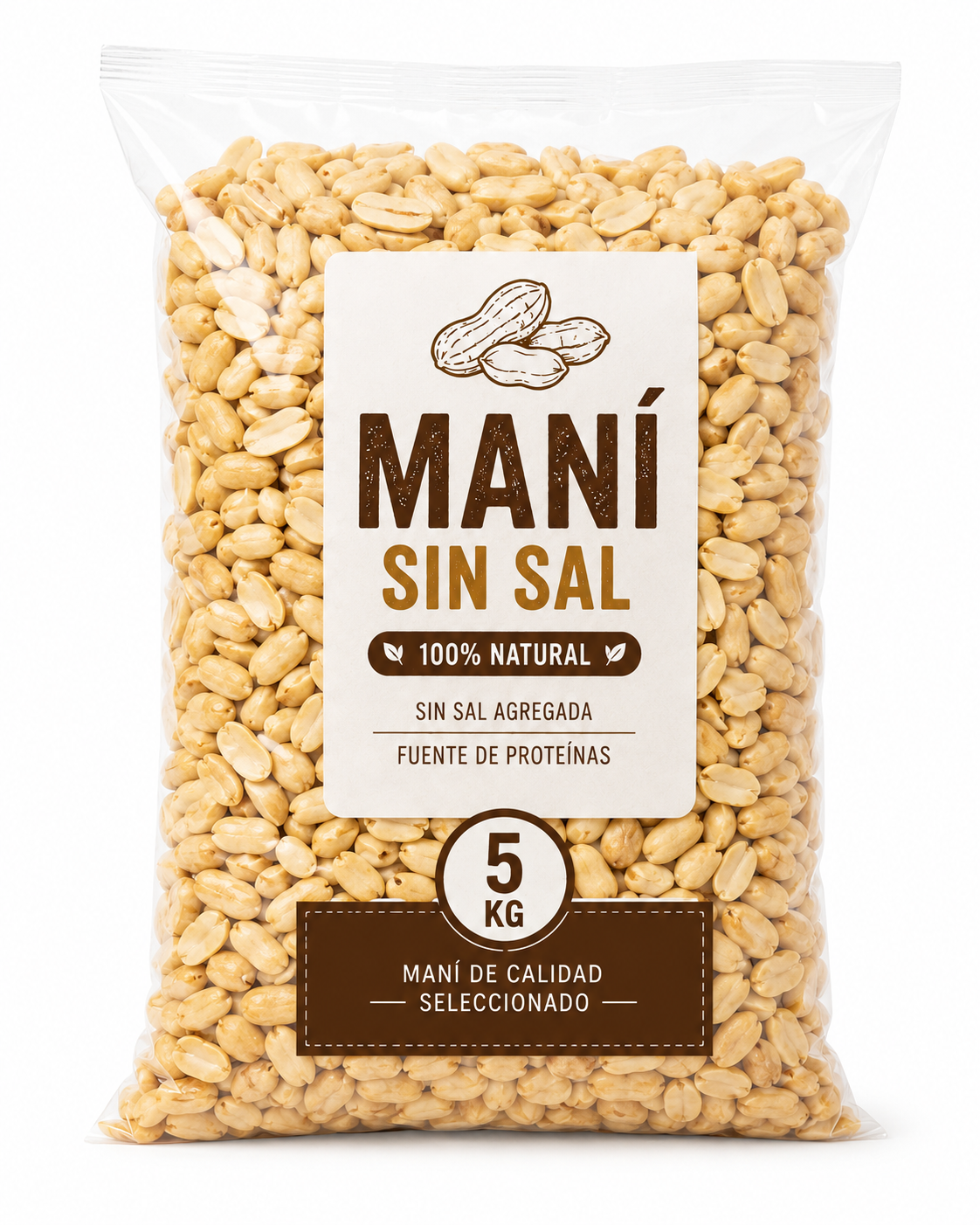 Maní sin sal 5kg
