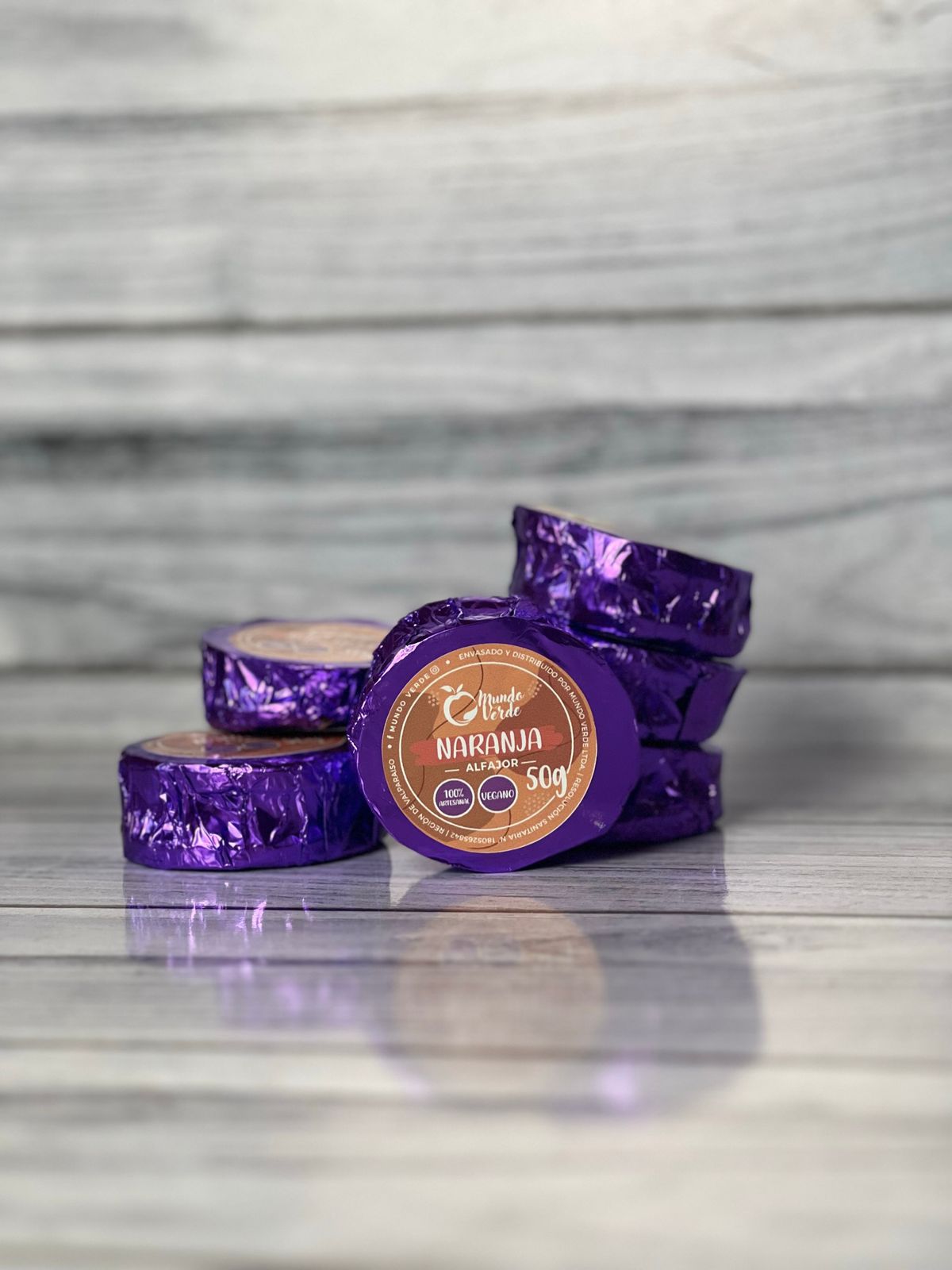 Alfajor vegano naranja