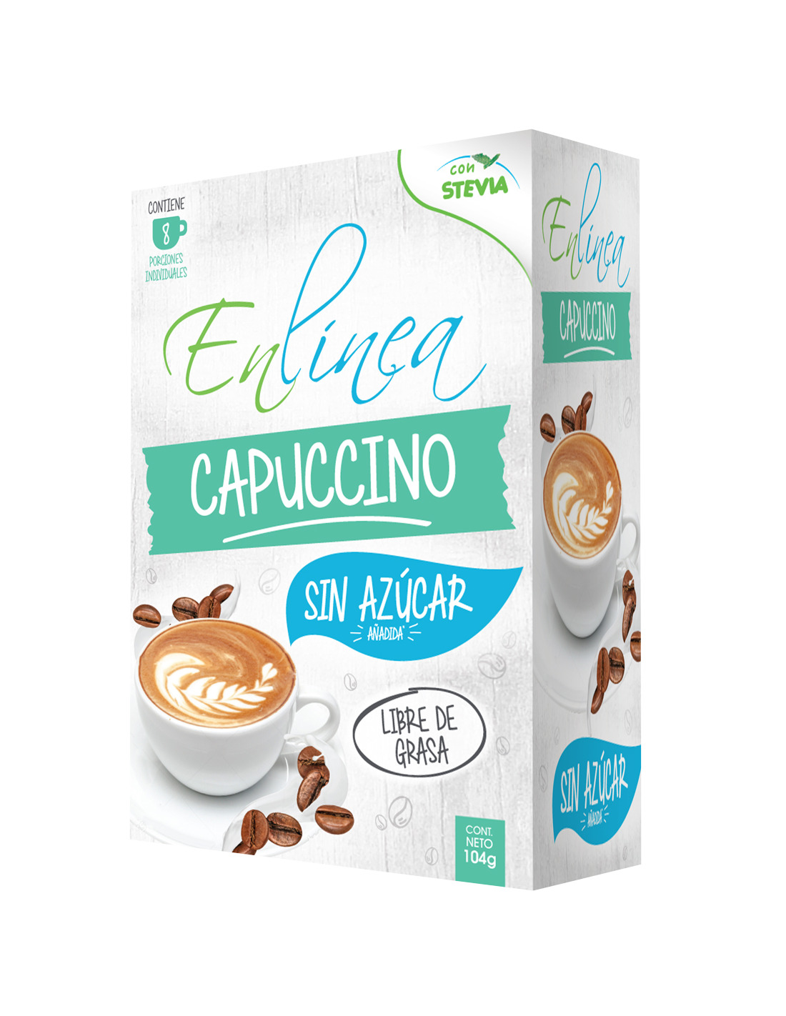 CAPUCCINO SIN AZUCAR EN LINEA CAJA 8 UNIDADES