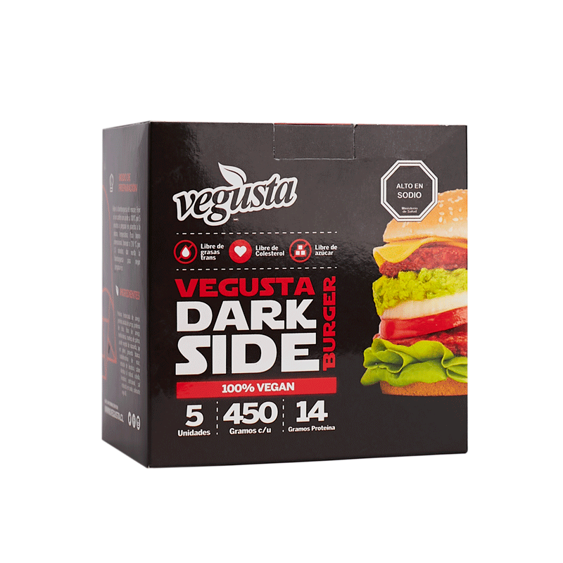 DARK SIDE BURGER VEGUSTA 1 UNIDAD 90GR