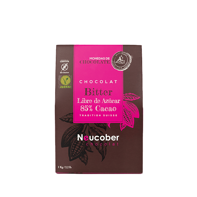 MONEDA DE CHOCOLATE 85% CACAO SIN AZUCAR KILO