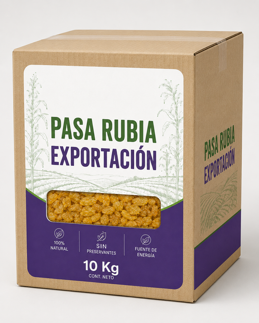 Pasa rubia exportación 10 kg