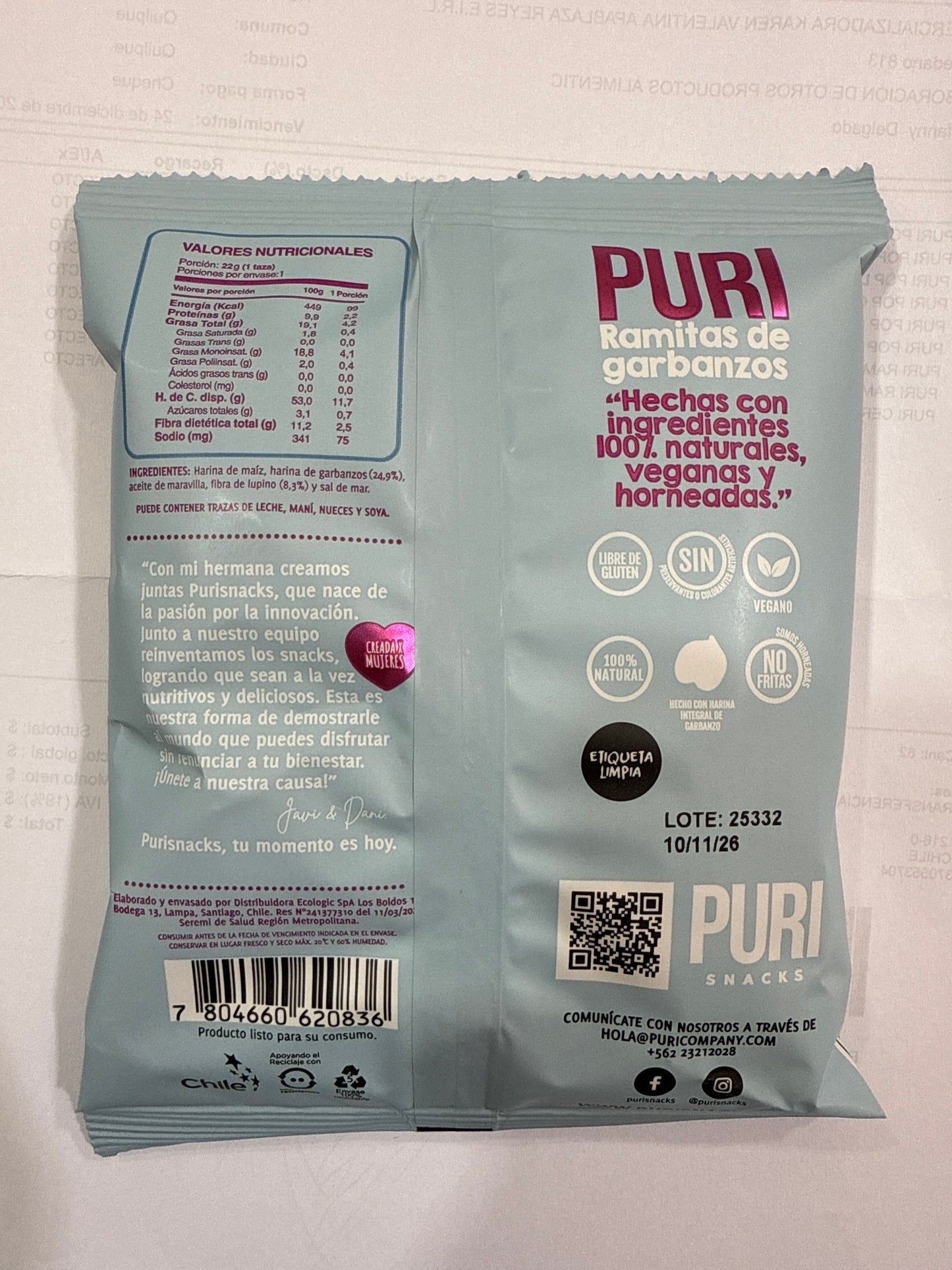 Ramitas de garbanzos PURI