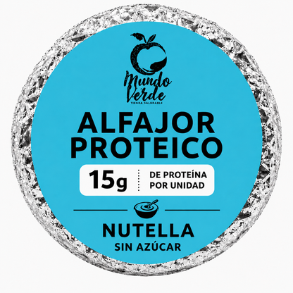 Alfajor con 15g de proteína sabor nutella