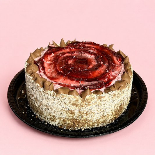 Torta cacao frambuesa 20 personas