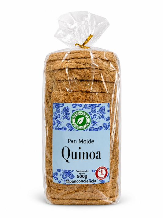 PAN MOLDE QUINOA 500GR PAN CIENCIA ( SIN GLUTEN-VEGANO- SIN AZUCAR)