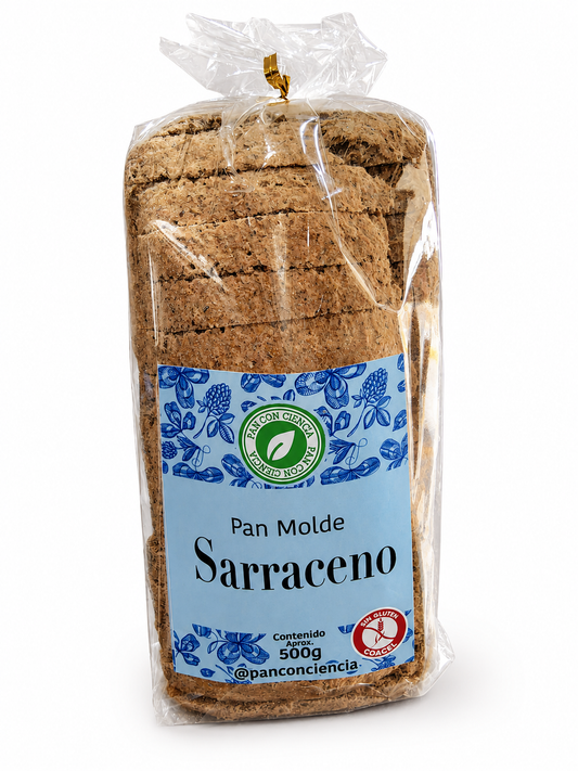 PAN MOLDE SARRACENO 500GR PAN CON CIENCIA ( SIN GLUTEN-VEGANO-SIN AZUCAR