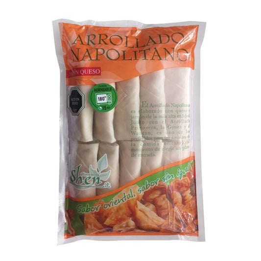 ARROLLADO NAPOLITANO JAMON-QUESO 1O UNIDADES SHEN