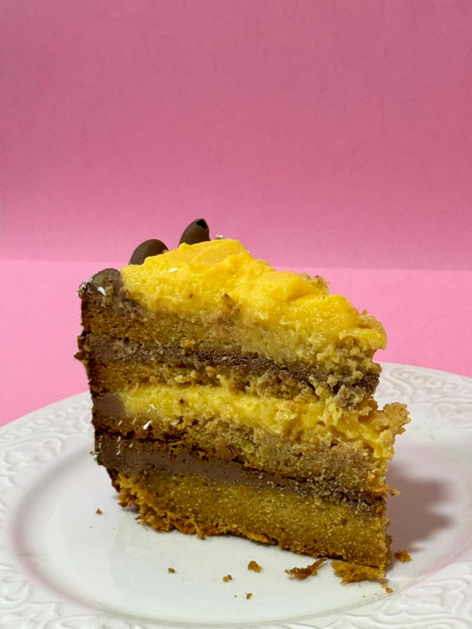 Torta zanahoria naranja chocolate trozo individual