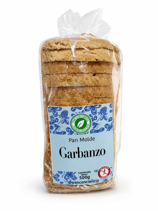 PAN MOLDE GARBANZO 500GR PAN CON CIENCIA ( SIN GLUTEN-VEGANO-SIN AZUCAR)