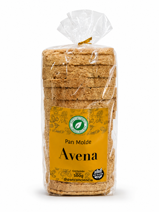 PAN MOLDE AVENA 500GR PAN CON CIENCIA ( SIN GLUTEN-VEGANO-SIN AZUCAR)