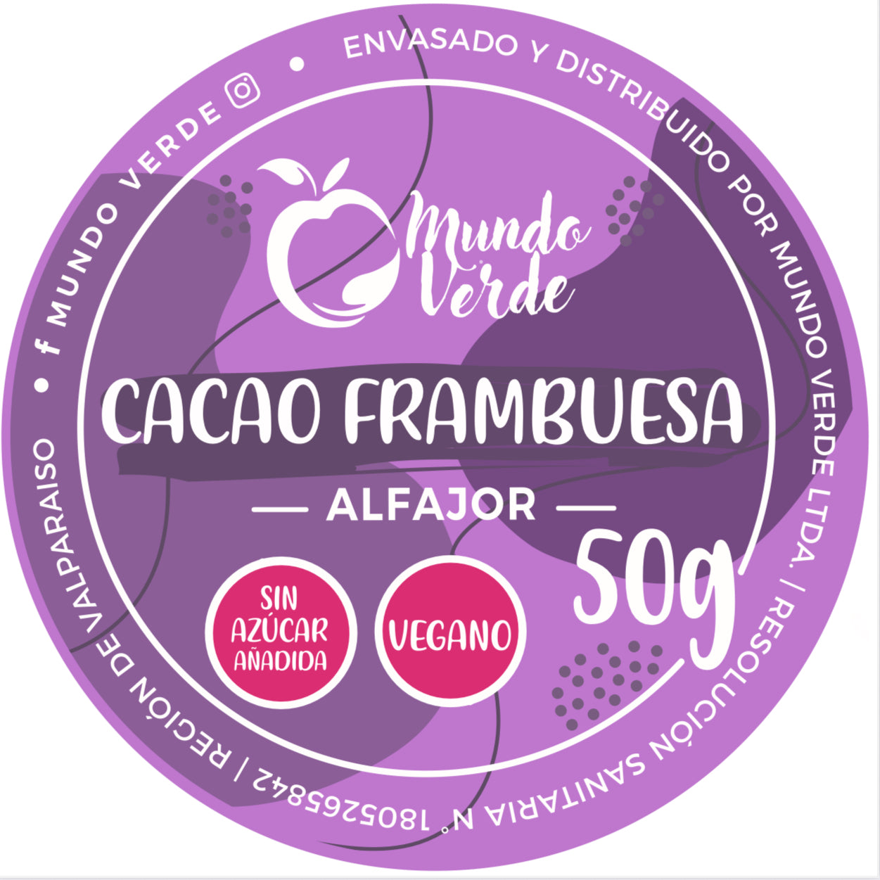 Alfajor doble cacao frambuesa