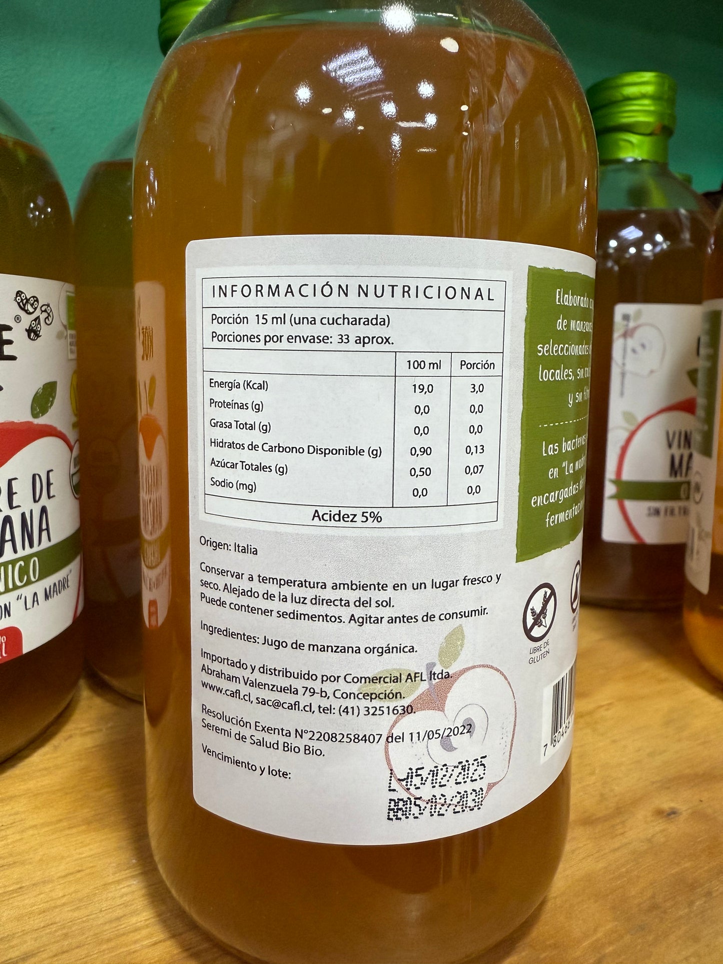 Vinagre de manzana orgánico 500ml