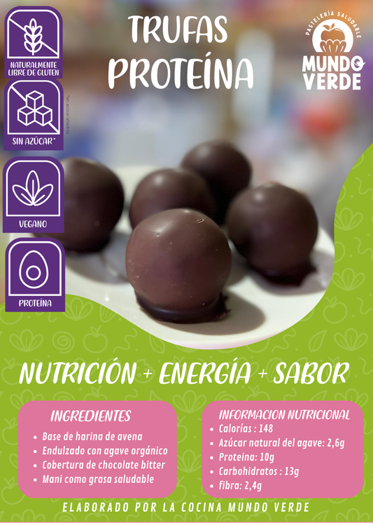 Trufas de maní con 10g de proteína