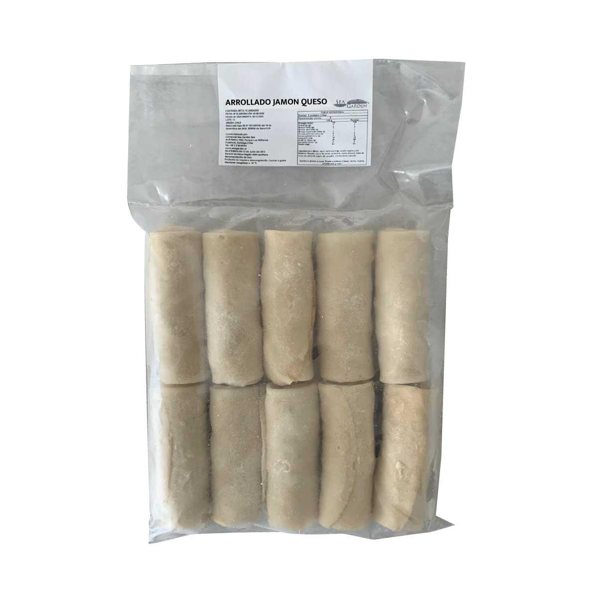 ARROLLADOS JAMON QUESO 10 UNIDADES