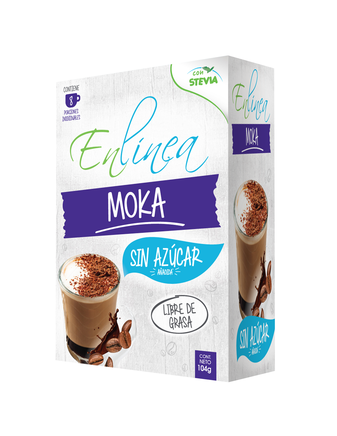 CAFÉ MOKA SIN AZUCAR EN LINEA CAJA 8 UNIDADES