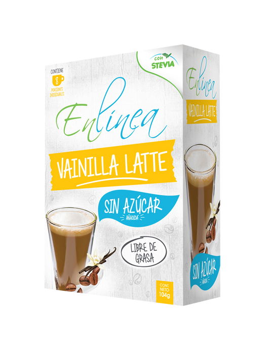 CAFÉ VAINILLA LATTE SIN AZUCAR EN LINEA CAJA 8 UNIDADES