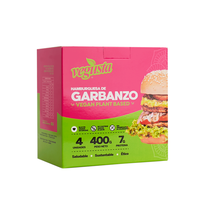 HAMBURGUESA DE GARBANZO VEGUSTA 4 UNIDADES 400GR