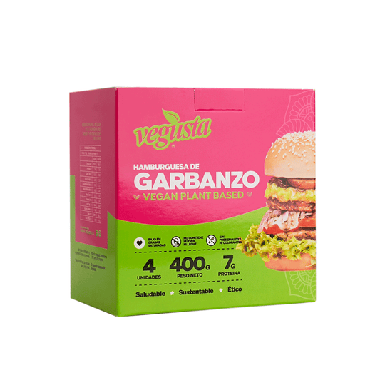 HAMBURGUESA DE GARBANZO VEGUSTA 4 UNIDADES 400GR