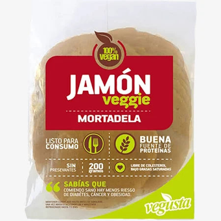 JAMON MORTADELA VEGGIE 12 UNIDADES 200GR VEGUSTA
