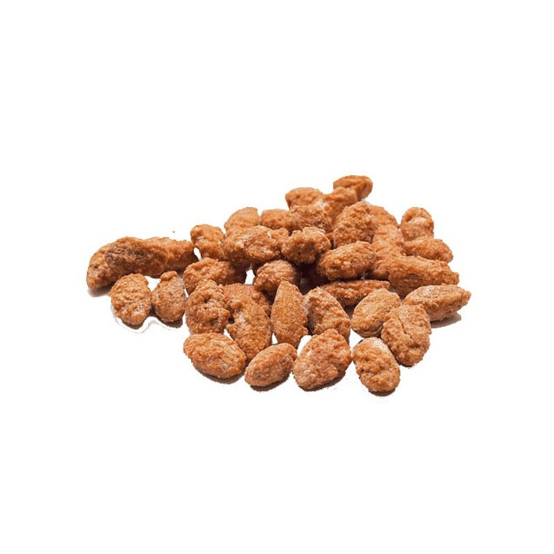 Maní confitado naranja