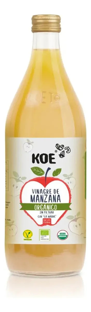 VINAGRE DE MANZANA ORGANICO SIN FILTRAR KOE 1LT